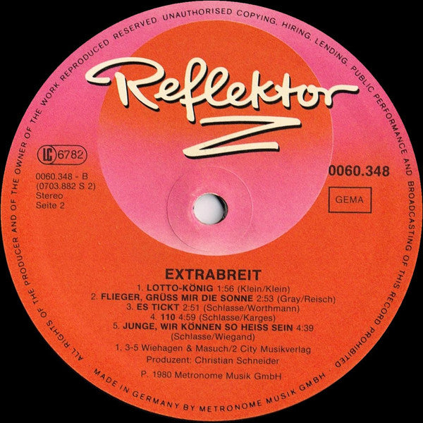 Extrabreit : Ihre Grössten Erfolge (LP, Album)