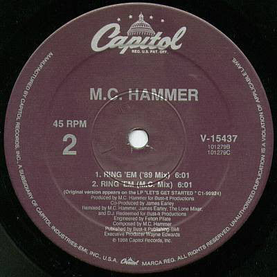 MC Hammer : Turn This Mutha Out / Ring 'Em (12", Single)