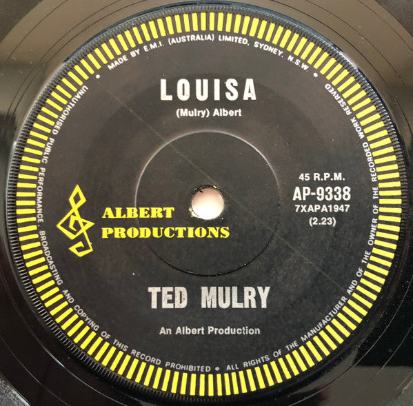 Ted Mulry : Falling In Love Again (7", Single)