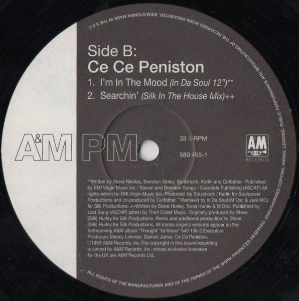 Ce Ce Peniston : I'm In The Mood (12", Single)