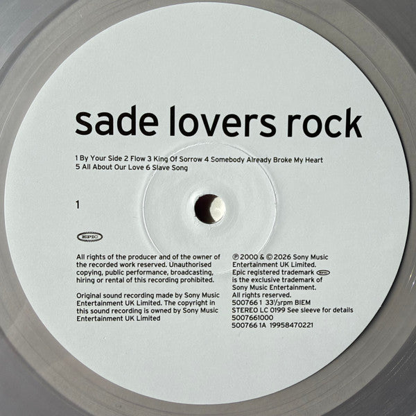 Sade : Lovers Rock (LP, Album, RE, RM, Tra)