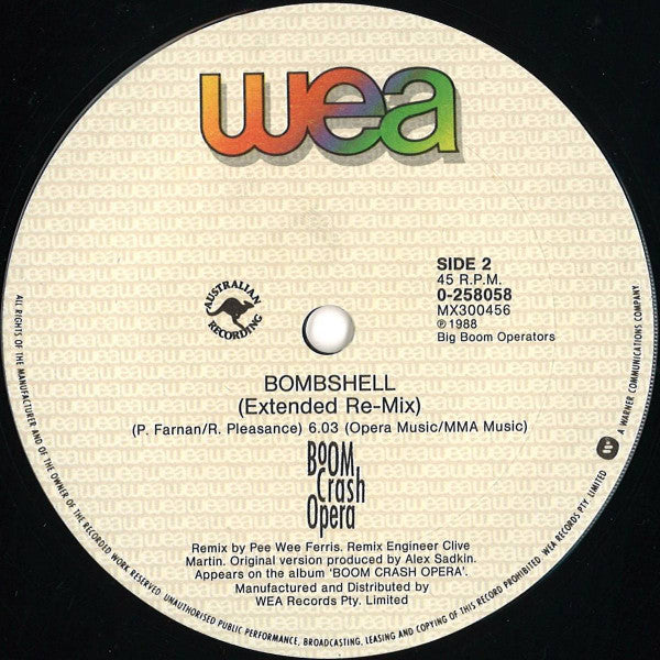 Boom Crash Opera : Love Me To Death (12", Single)