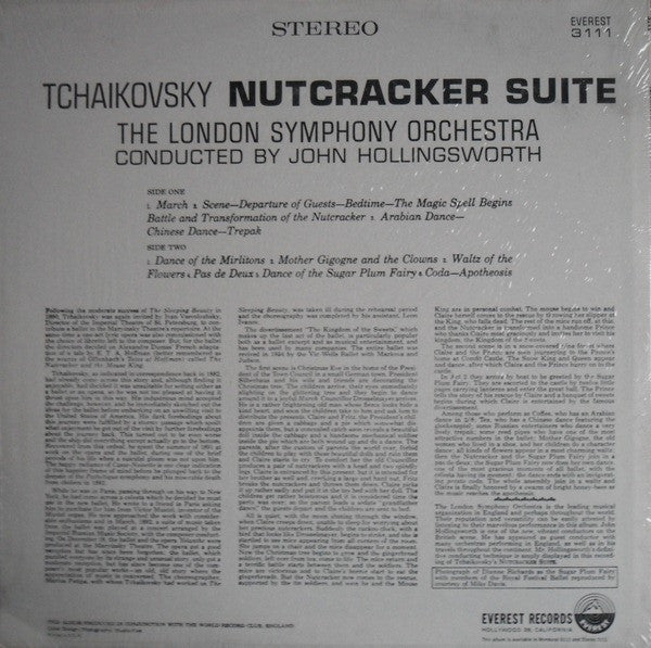 Pyotr Ilyich Tchaikovsky, London Symphony Orchestra Conducted By John Hollingsworth : Nutcracker Suite (LP)