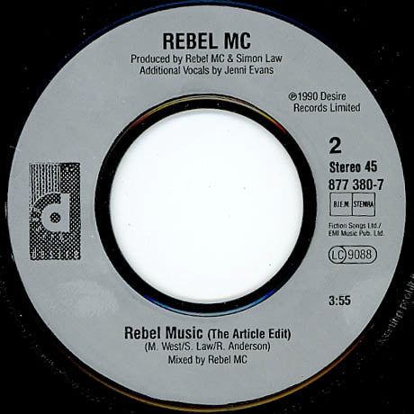 Rebel MC : Rebel Music (7")