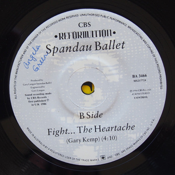 Spandau Ballet : Fight For Ourselves (7", Single)