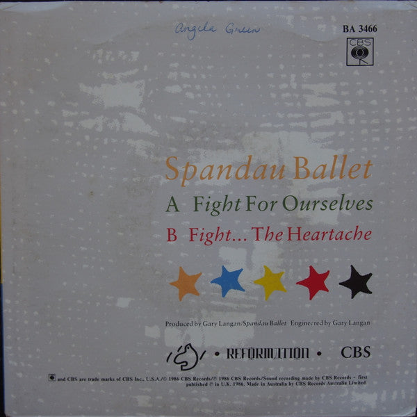 Spandau Ballet : Fight For Ourselves (7", Single)