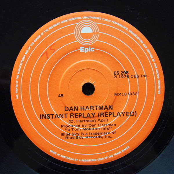 Dan Hartman : Instant Replay (7", Single)