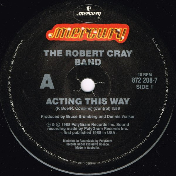 The Robert Cray Band : Acting This Way (7")
