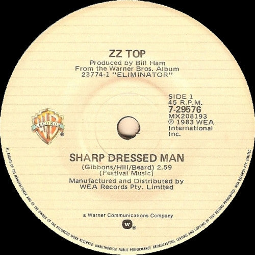 ZZ Top : Sharp Dressed Man (7&quot;, Single)