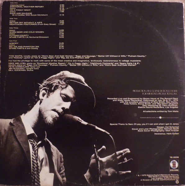 Tom Waits : Nighthawks At The Diner (2xLP, Album, Gat)