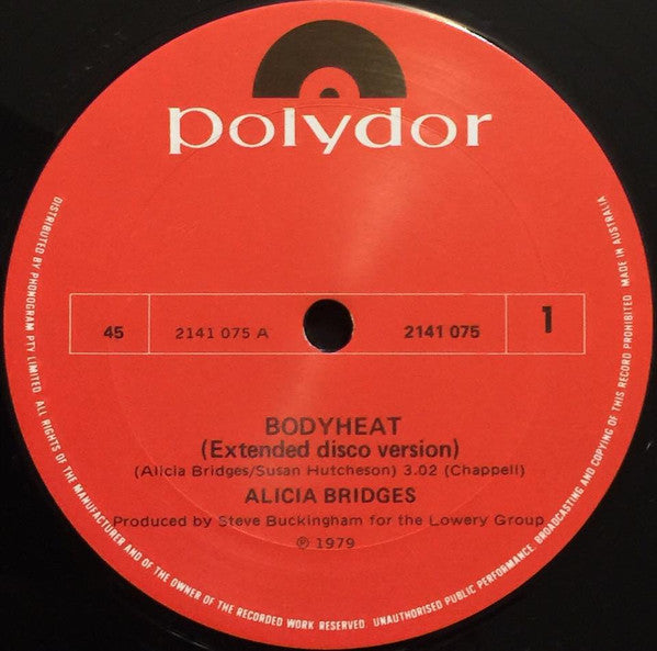 Alicia Bridges : Body Heat (12&quot;, Single)