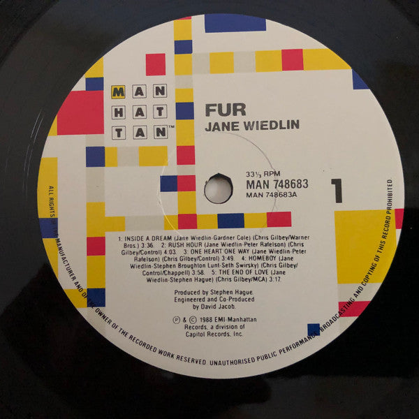 Jane Wiedlin : Fur (LP, Album)