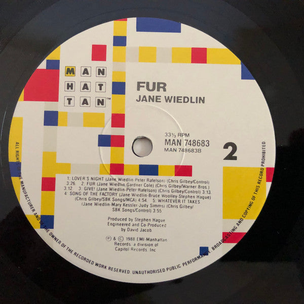 Jane Wiedlin : Fur (LP, Album)