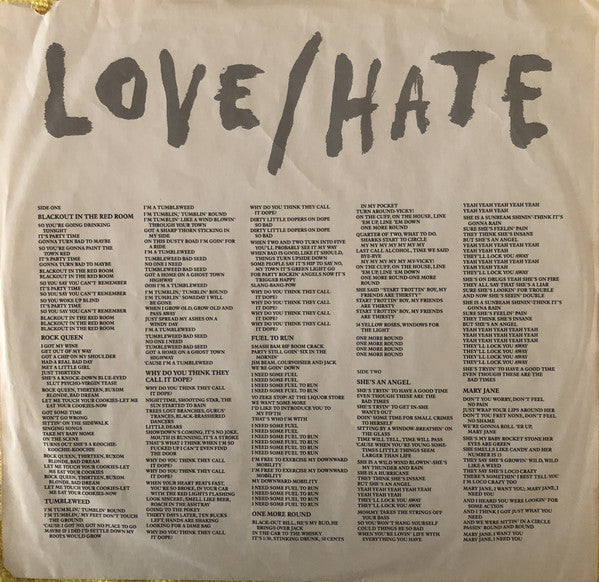 Love/Hate : Blackout In The Red Room (LP, Album)