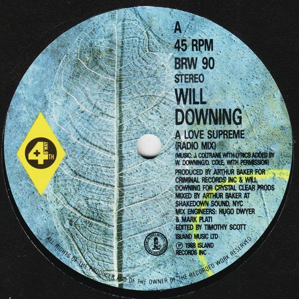 Will Downing : A Love Supreme (7", Single, Pap)