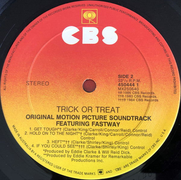 Fastway (2) : Trick Or Treat (Original Music Score) (LP, Album)