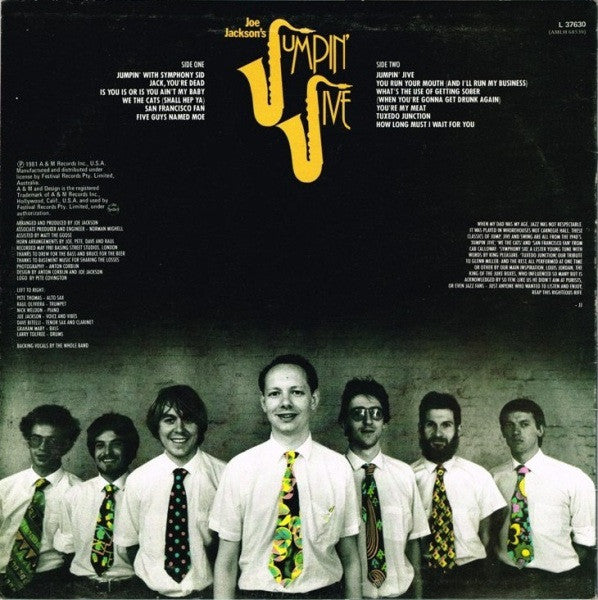Joe Jackson's Jumpin' Jive : Jumpin' Jive (LP, Album)