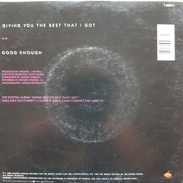 Anita Baker : Giving You The Best That I Got (7")