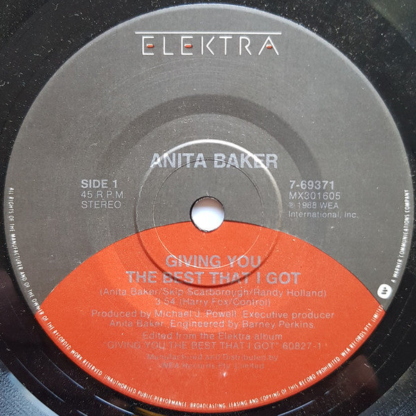 Anita Baker : Giving You The Best That I Got (7")