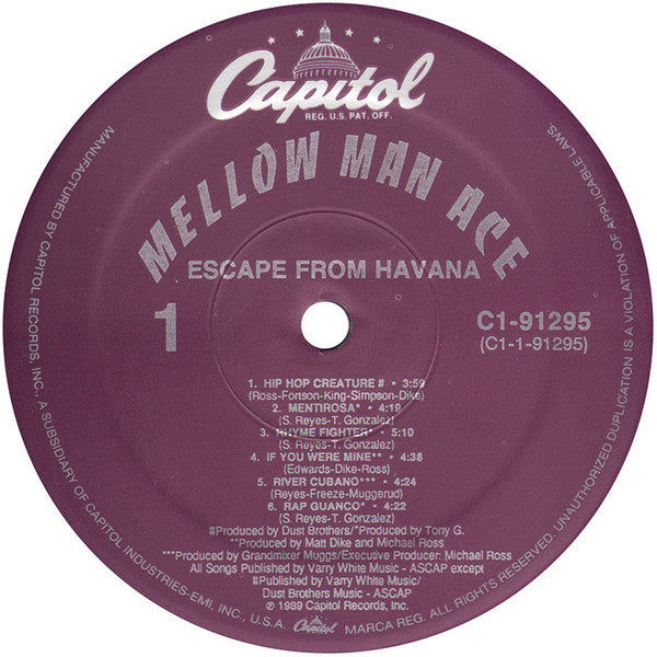 Mellow Man Ace : Escape From Havana (LP, Album)