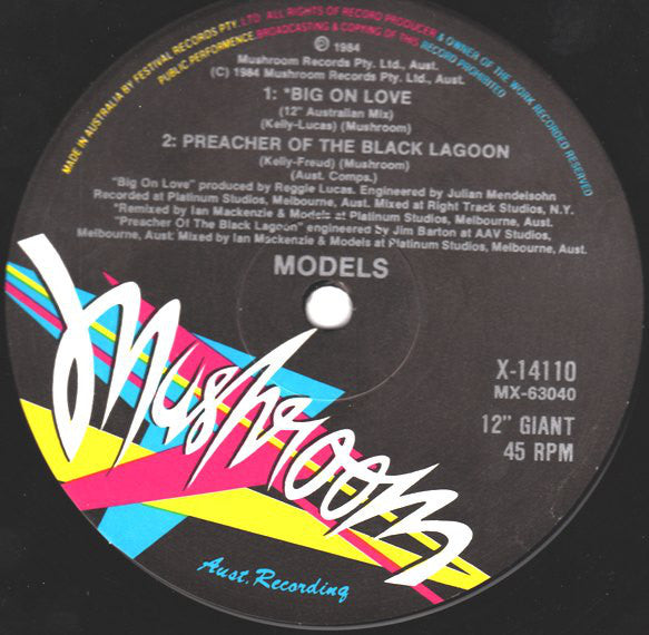 Models (2) : Big On Love (12", Single, Ltd)