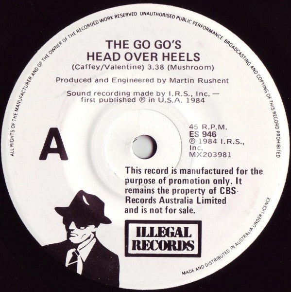 Go-Go&#39;s : Head Over Heels (7&quot;, Single, Promo)