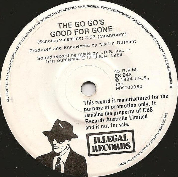 Go-Go's : Head Over Heels (7", Single, Promo)