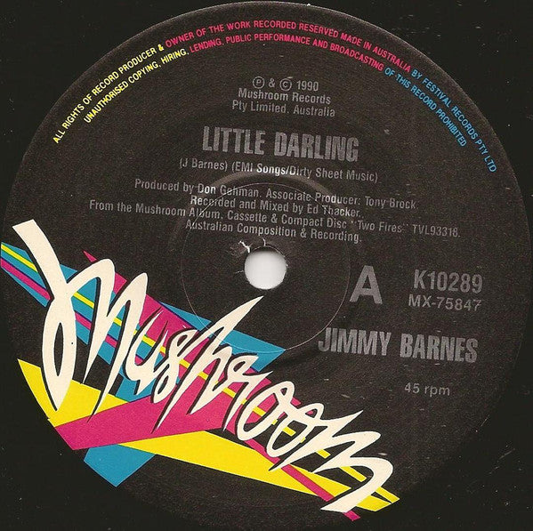 Jimmy Barnes : Little Darling (7", Single, Ltd)