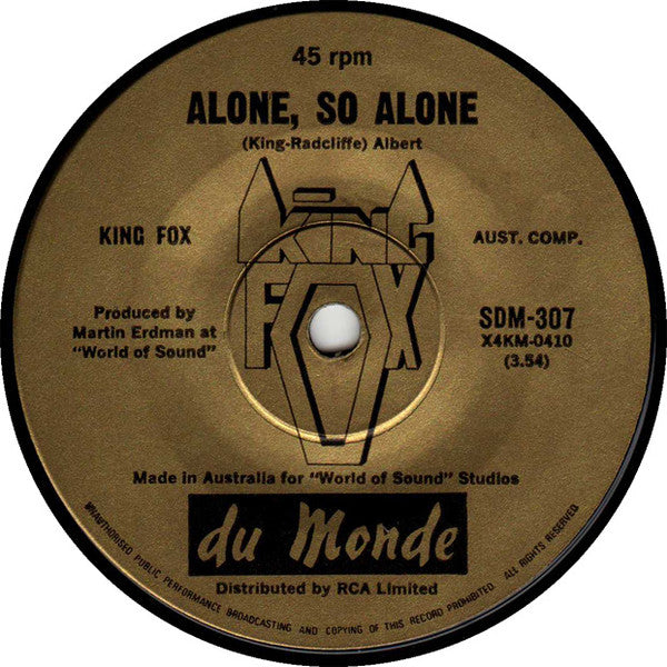 King Fox : Unforgotten Dreams (7", Single)