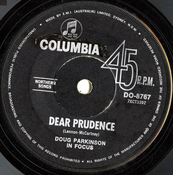 Doug Parkinson In Focus : Dear Prudence (7", Single)