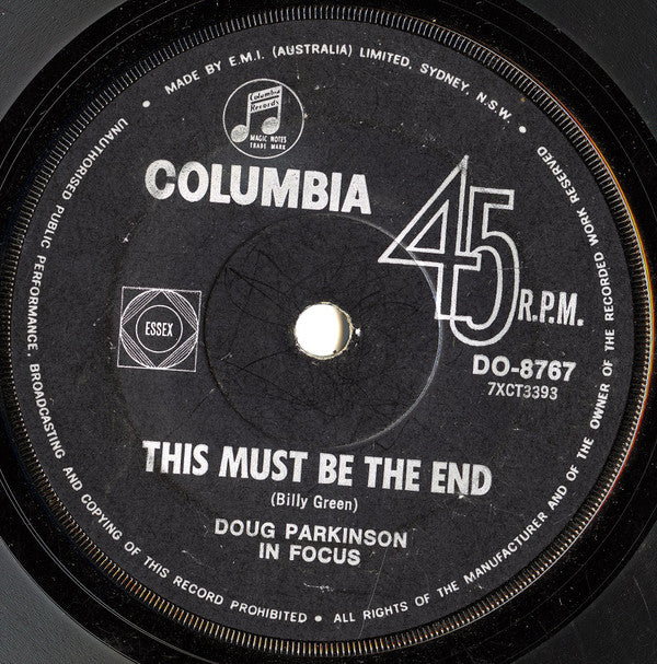 Doug Parkinson In Focus : Dear Prudence (7", Single)