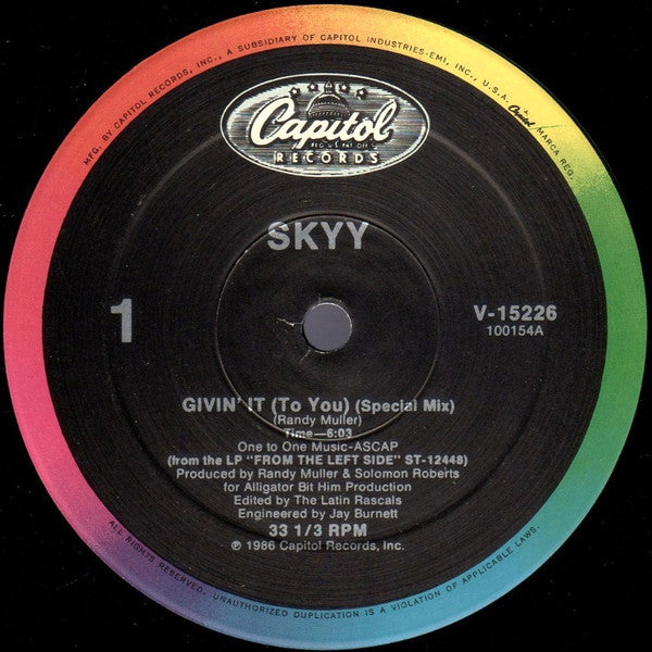 Skyy : Givin&#39; It (To You) (12&quot;, Single)