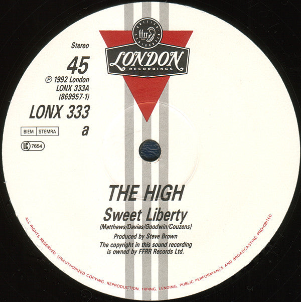 The High : Sweet Liberty (12", Single)