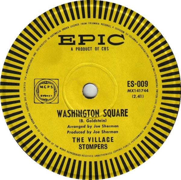 Buy The Village Stompers : Washington Square (7", Single) at DaddyRichRecords online for a great price - DADDYRICHRECORDS