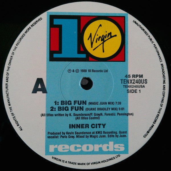 Inner City : Big Fun (12")