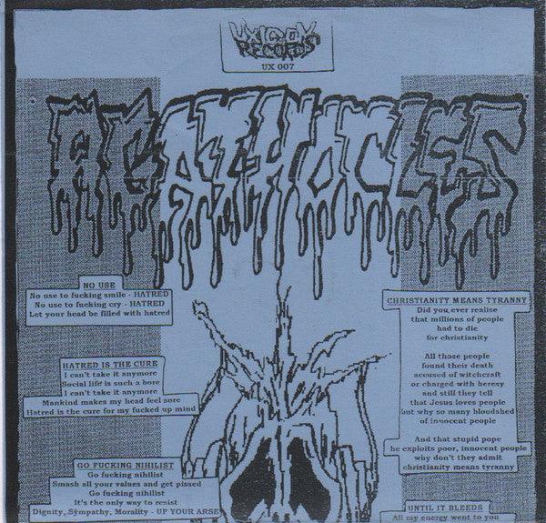Agathocles : Mince-Mongers In Barna (7", EP, Blu)