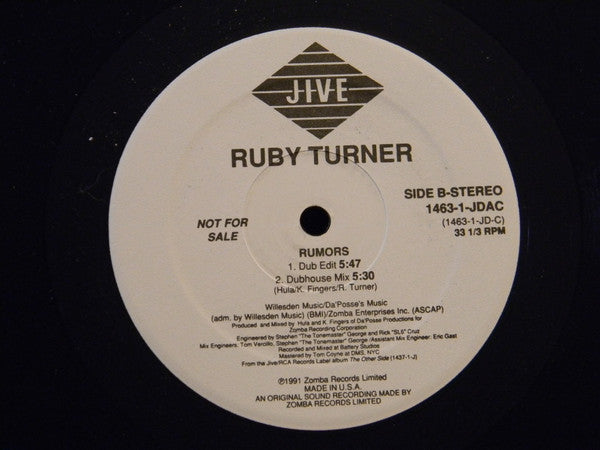 Ruby Turner : Rumors (12", Promo)