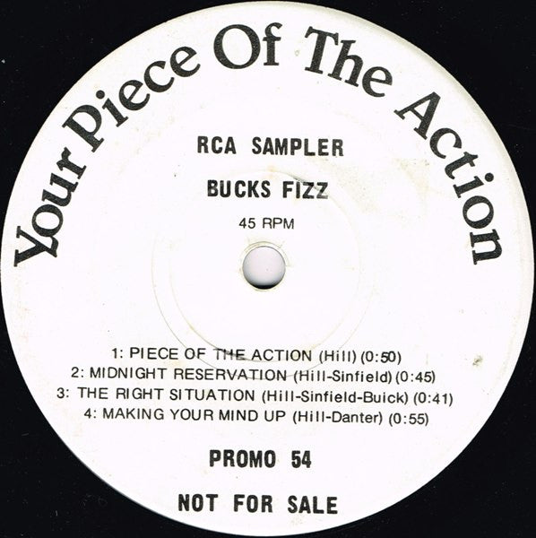 Bucks Fizz : Your Piece Of The Action (7", S/Sided, Ltd, Mixed, Promo, Smplr)