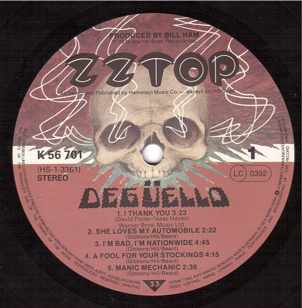 ZZ Top : Degüello (LP, Album)