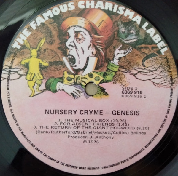 Genesis : Nursery Cryme (LP, Album, M/Print, RE, Gat)