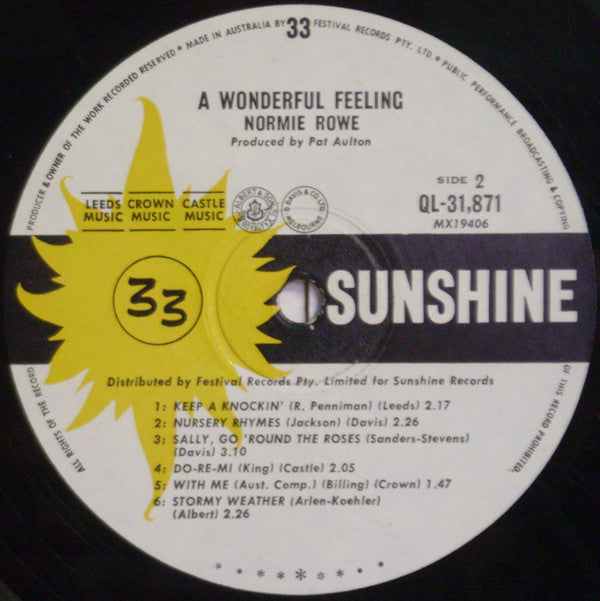 Normie Rowe : A Wonderful Feeling (LP)