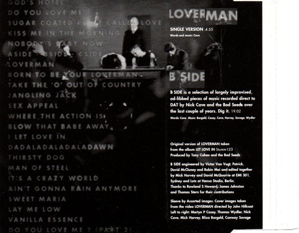 Nick Cave & The Bad Seeds : Loverman (CD, Single)