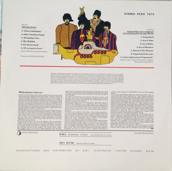 The Beatles : Yellow Submarine (LP, Album, Ltd, RP, Yel)