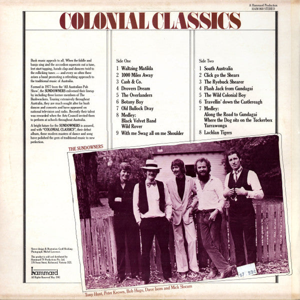 Sundowners (8) : Colonial Classics (LP, Album)