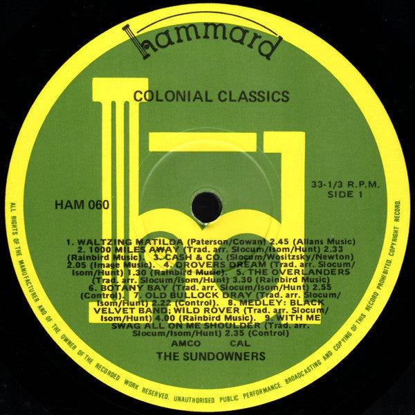 Sundowners (8) : Colonial Classics (LP, Album)