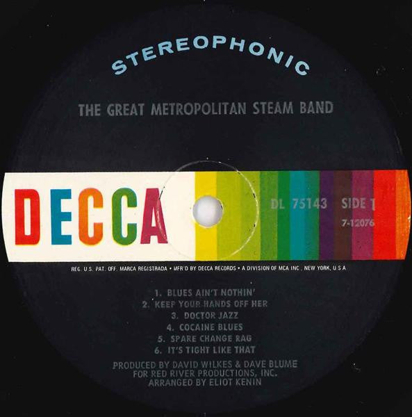The Great Metropolitan Steam Band : The Great Metropolitan Steam Band (LP, Album)