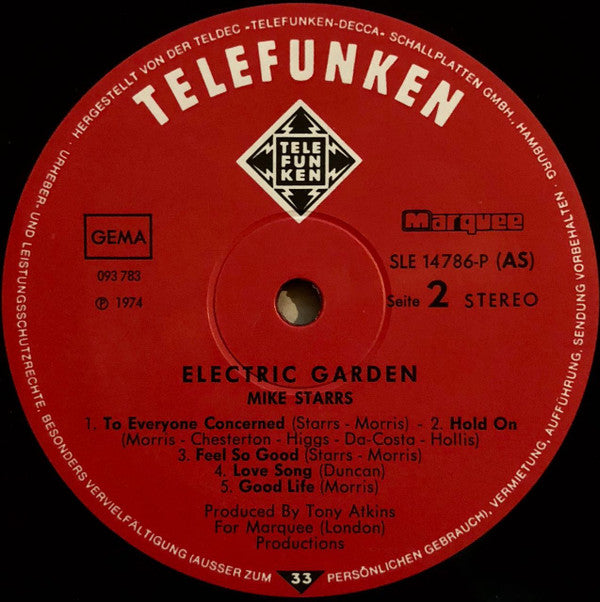 Mike Starrs : Electric Garden (LP, Album)