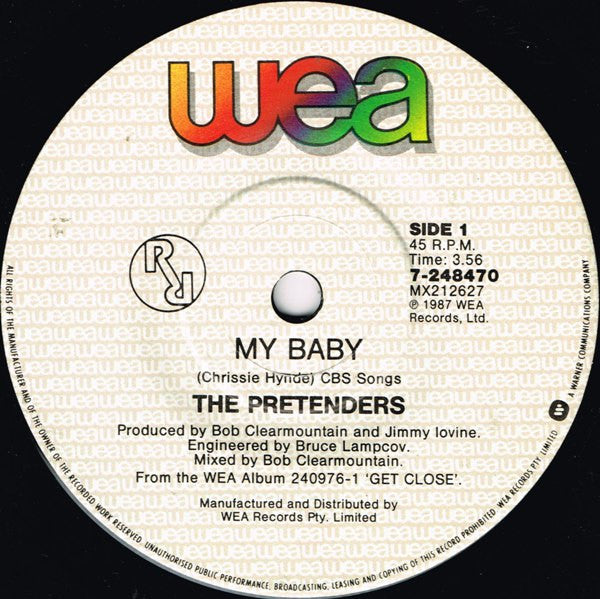 The Pretenders : My Baby (7", Single)