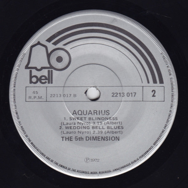 The Fifth Dimension : Aquarius (7", EP)