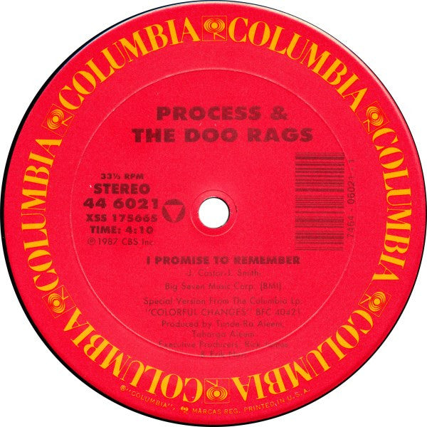 Process And The Doo Rags : I Promise To Remember (12", Single)